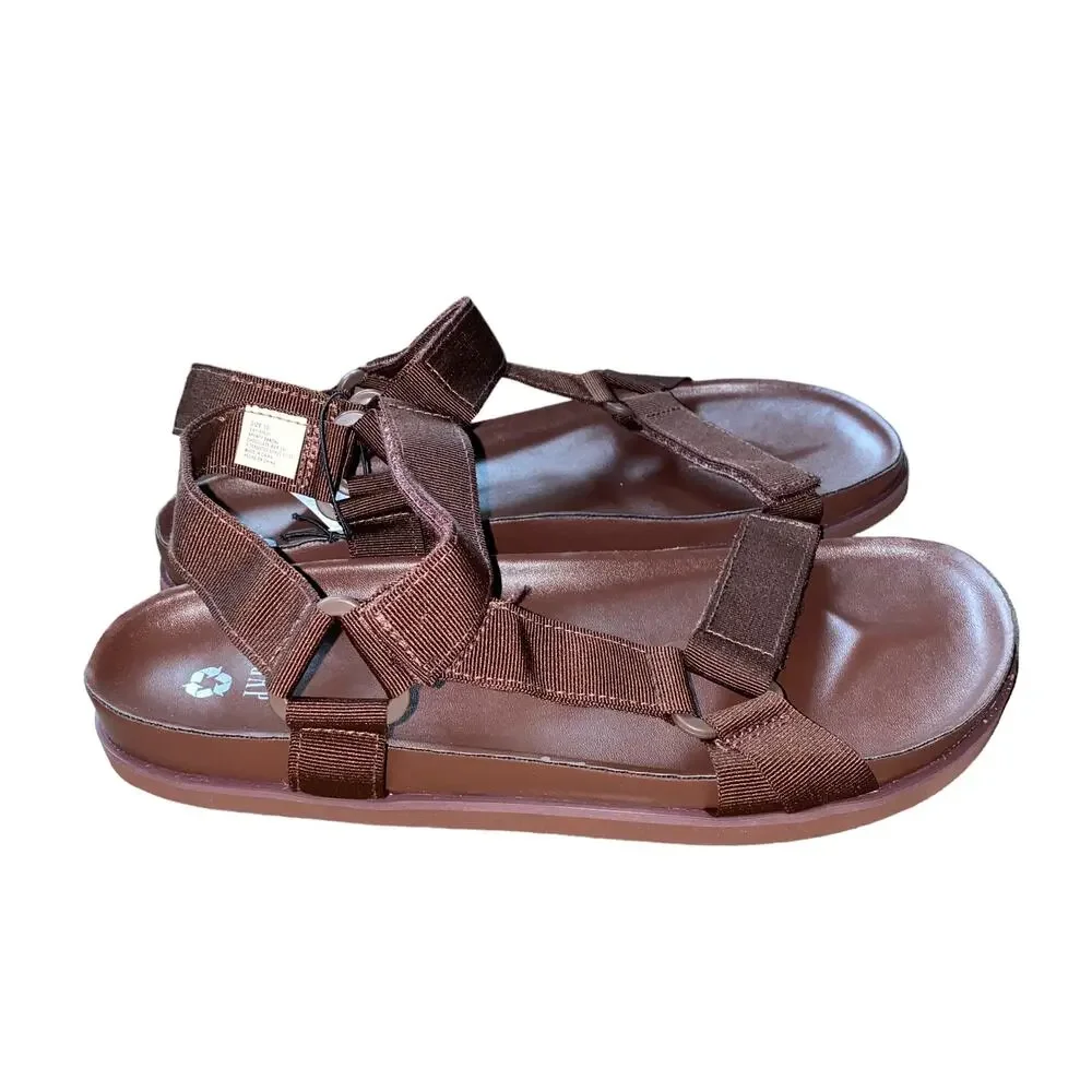 GAP y2k Sporty Strap Sandals Chocolate Bar NWTs size 11